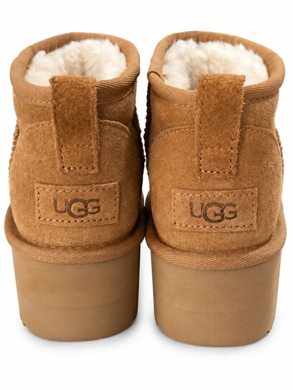 UGG Classic Ultra Mini Platform Boots Chestnut Size 6 NIB - Picture 3 of 7